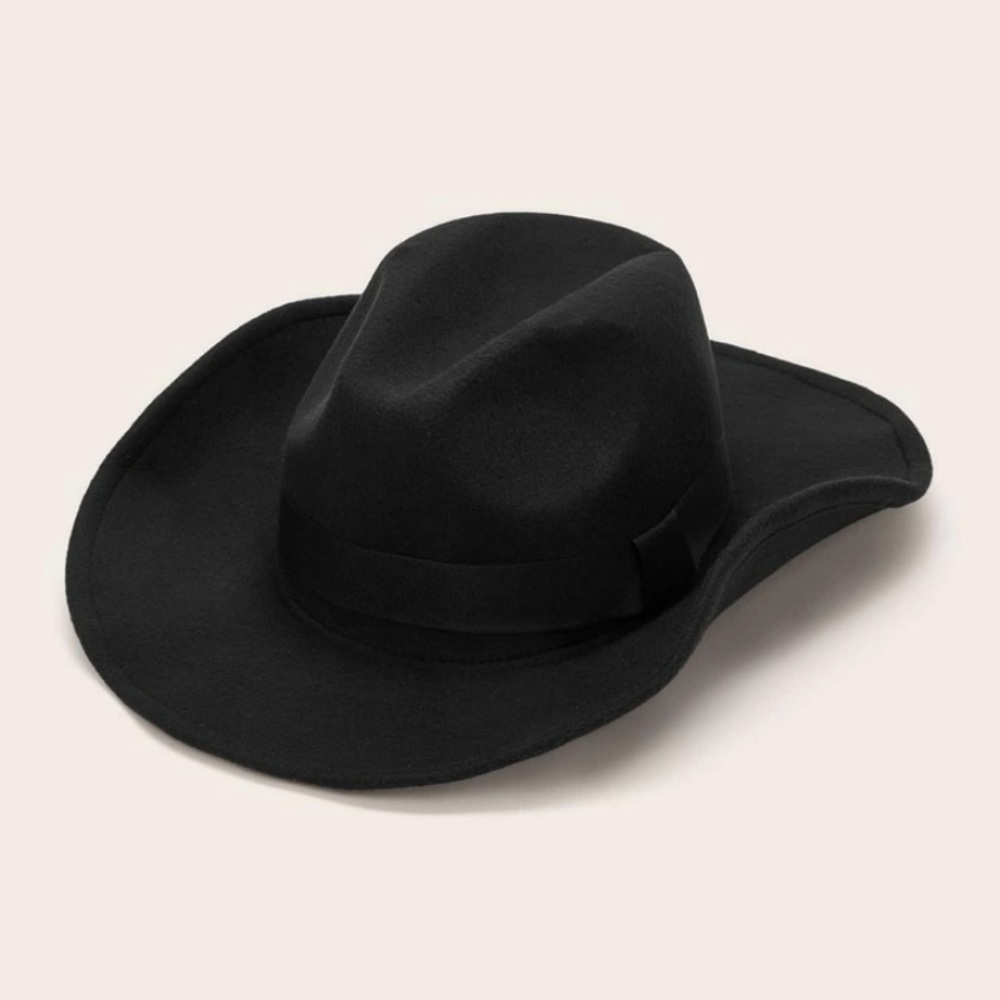 NEW LARGE FASHION BLACK HAT
